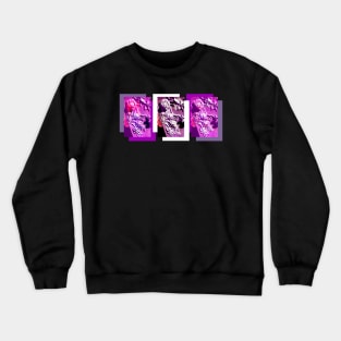 Pink and Purple Roses on a Headstone Crewneck Sweatshirt